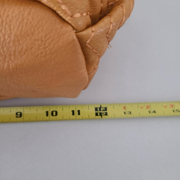 NWOT Big Buddha Mustard Yellow Vegan Leather Herringbone Pattern Shoulder Bag - Picture 9 of 10